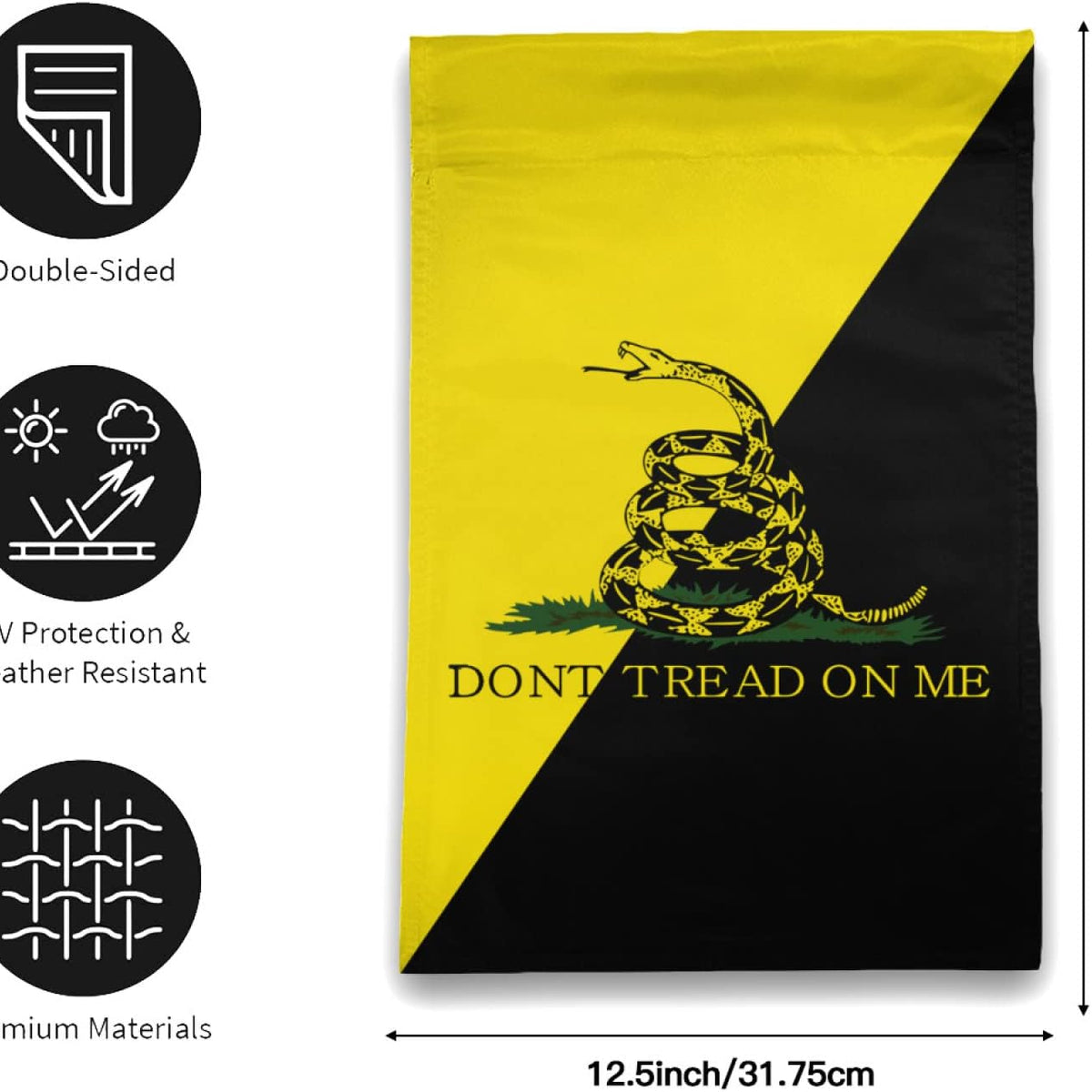 Don'T Tread on Me Welcome Garden Flag Double Sided Anti-Transmittance Vertical 12×18 Inch Rustic Farmhouse Decor for Seasonal Holiday Yard Décor