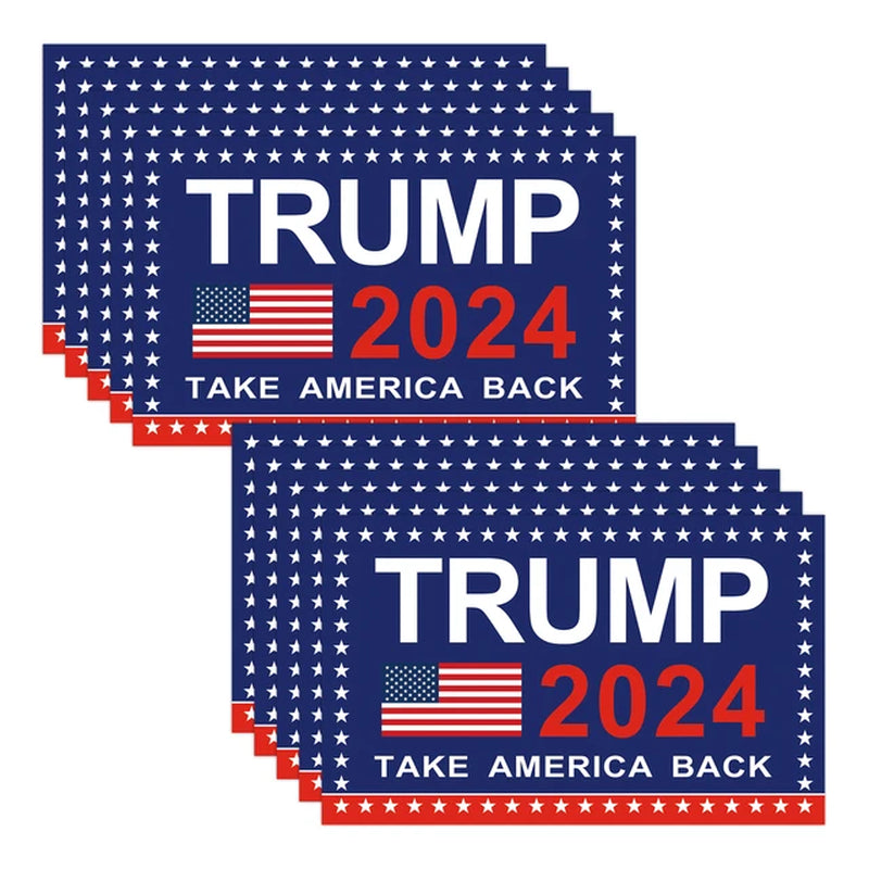 10Sheets/Pack Donald Trump for President Decoration Sticker,American Outdoor Decoration Car,Motorcycle,Notebook Stickers