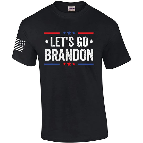 Unisex 100% Cotton Let'S Go Brandon Patriotic FJB Funny Political Men'S Novelty Oversized Short Sleeve T-Shirt Women Casual Tee